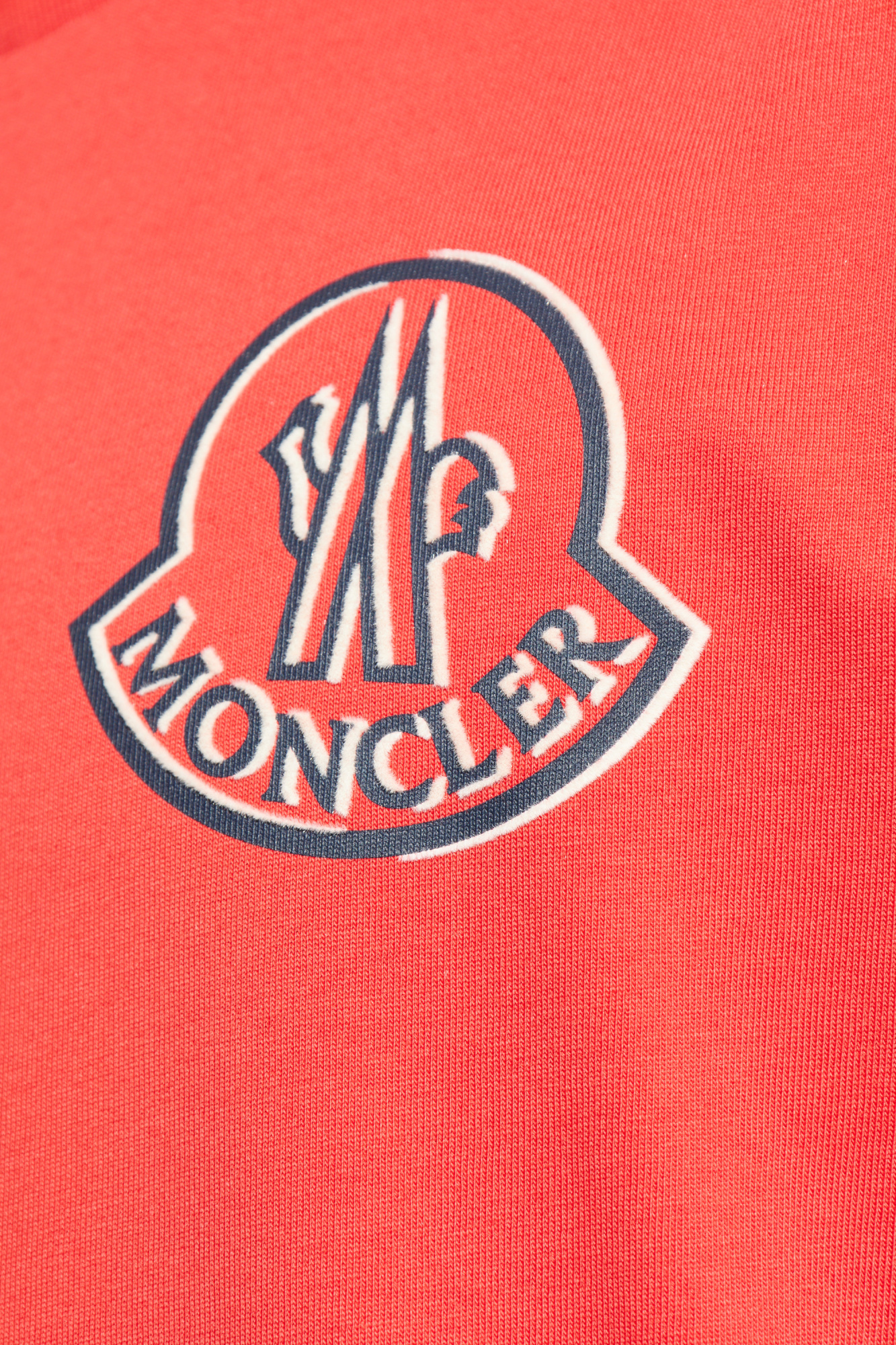MONCLER ロゴ刺繍 Tシャツ レッド Moncler ロゴ Tシャツ | レッド | FARFETCH JP